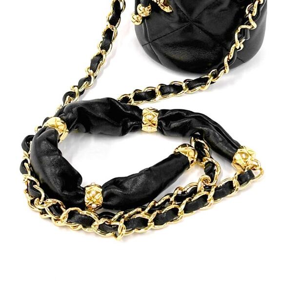 CHANEL Black Mini Bucket Chain Bag A-A30446 - Picture 12 of 12